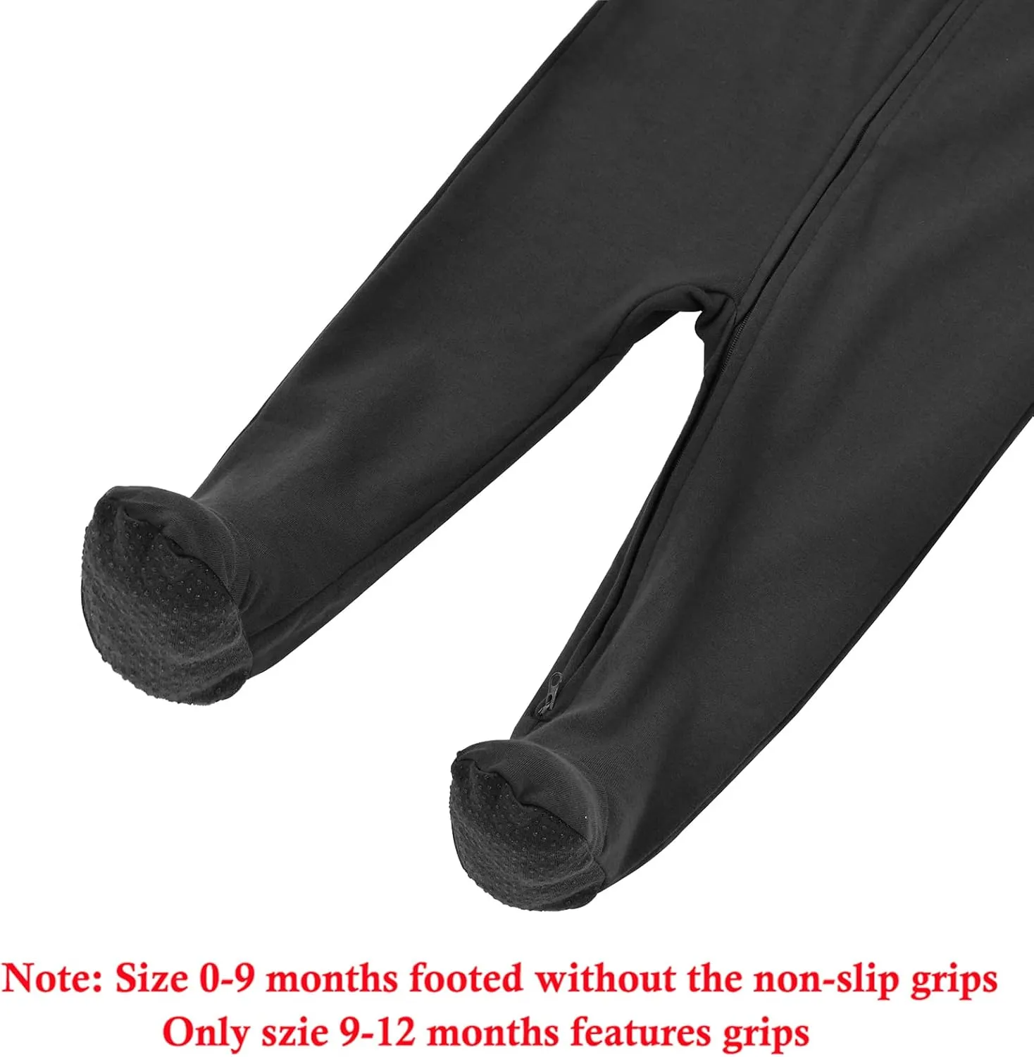 Aablexema Baby Pajamas with Feet and Mittens 2-Pack Zip Up Infant Cotton Long Sleeve Footies Sleep and Play