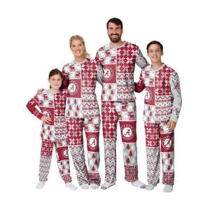 Alabama Crimson Tide NCAA Busy Block Family Holiday Pajamas