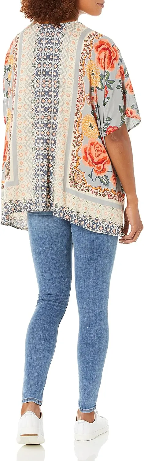 Angie Women's Printed Kimono Cardigan