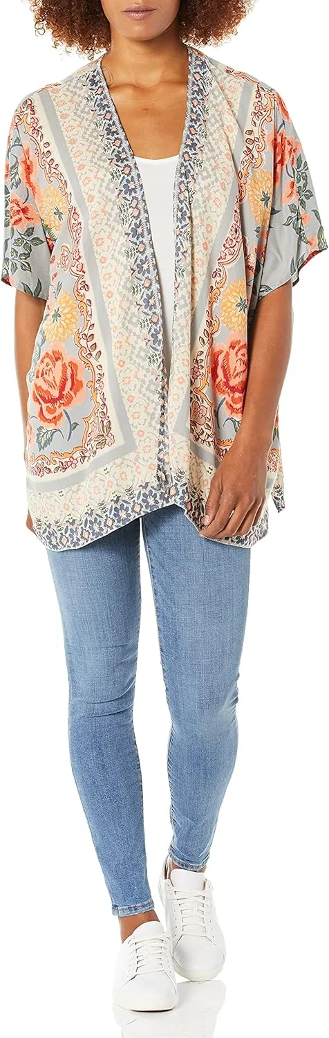 Angie Women's Printed Kimono Cardigan