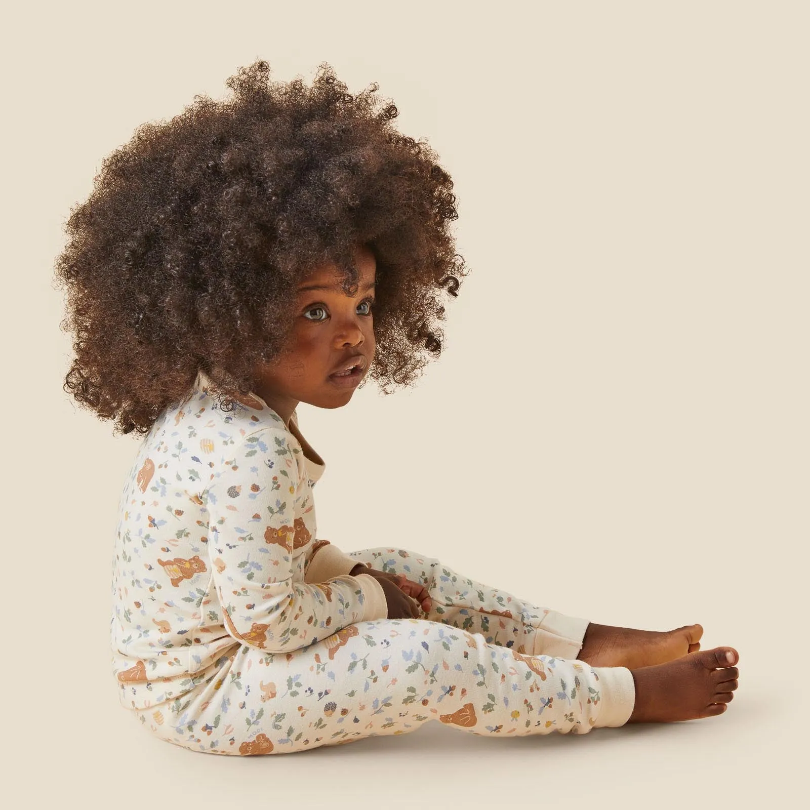 Bear Print & Ribbed Pajamas 2 Pack