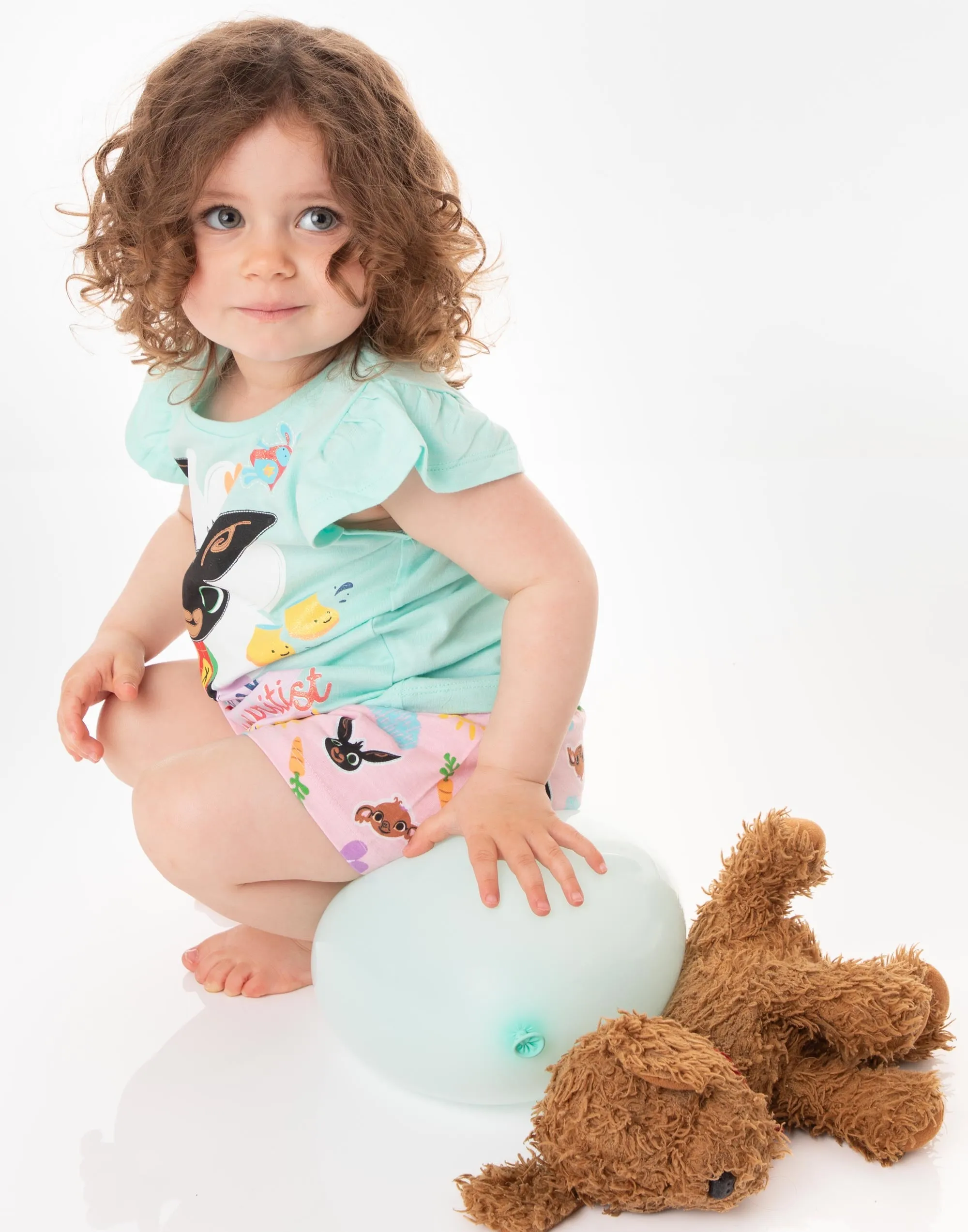 Bing Bunny Bing Girls Blue Short Sleeve Short Leg Pyjama Set