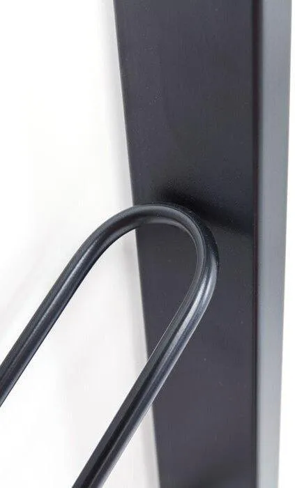 Bistro Double Black Metal Wall Wine Shelf