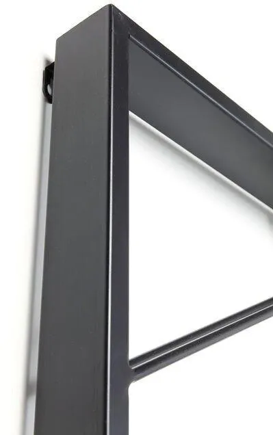 Bistro Double Black Metal Wall Wine Shelf