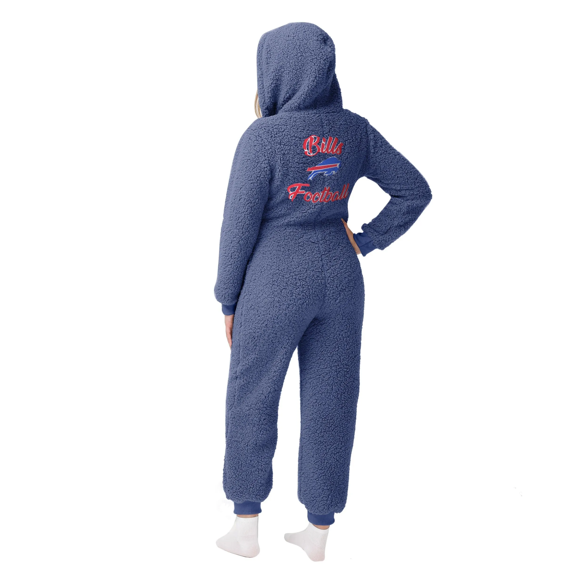 Buffalo Bills NFL Womens Sherpa One Piece Pajamas