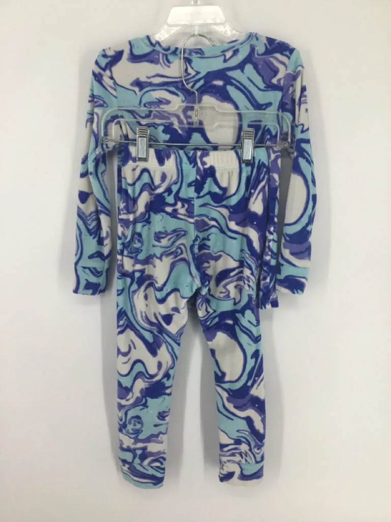 Cat & Jack Child Size 4 Blue Print Pajamas - boys
