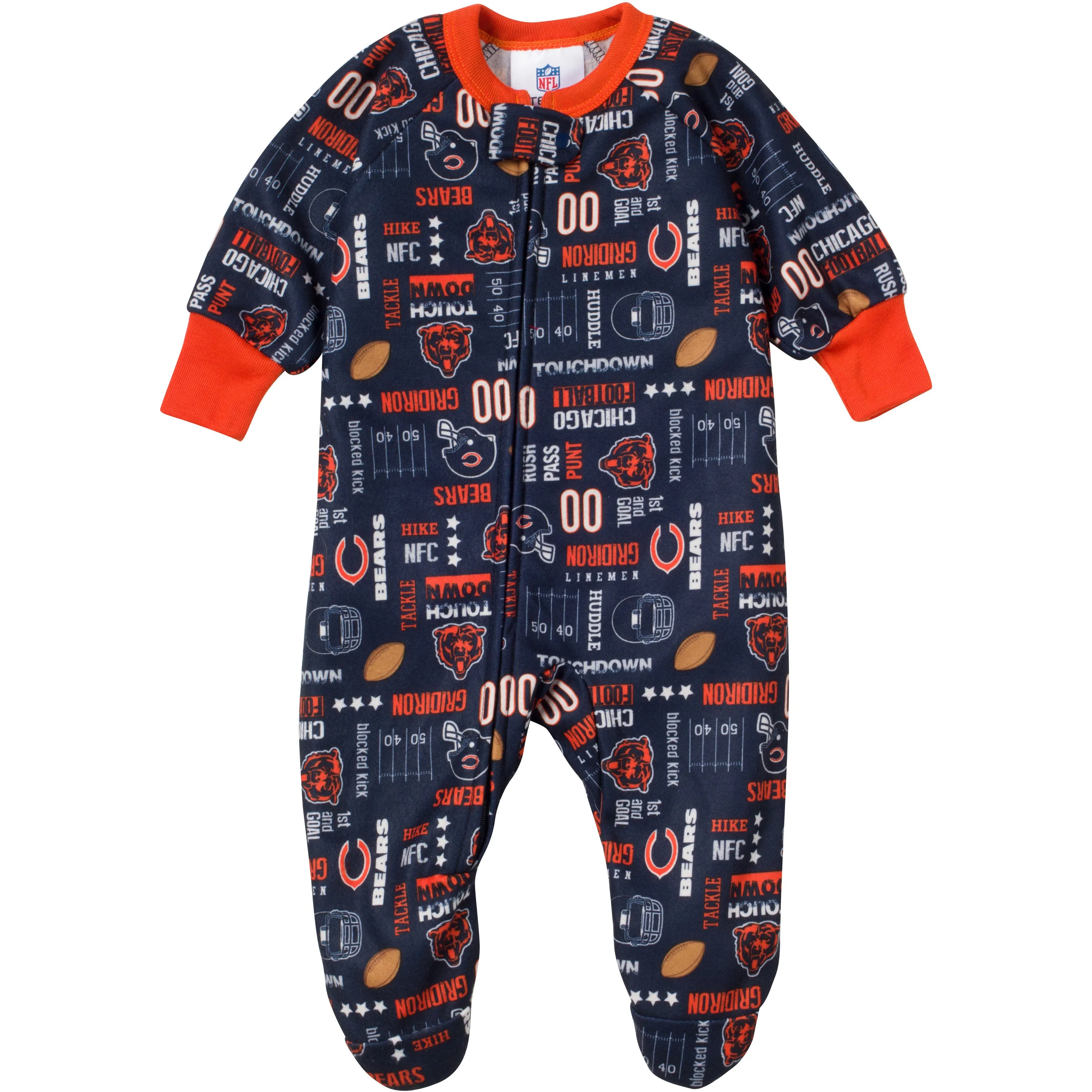 Chicago Bears Logo Printed Blanket Sleeper (12-18M)