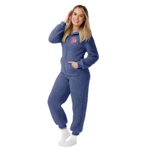 Chicago Cubs MLB Womens Sherpa One Piece Pajamas