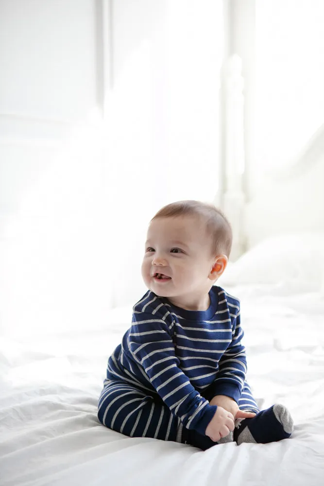 Color Pen Navy Long Sleeve Pajama