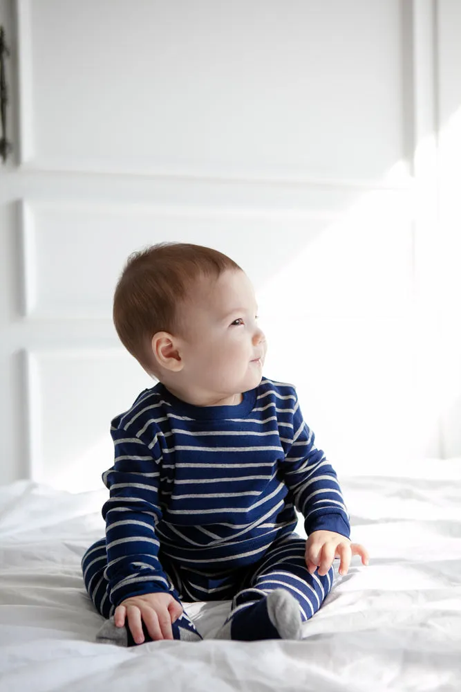 Color Pen Navy Long Sleeve Pajama