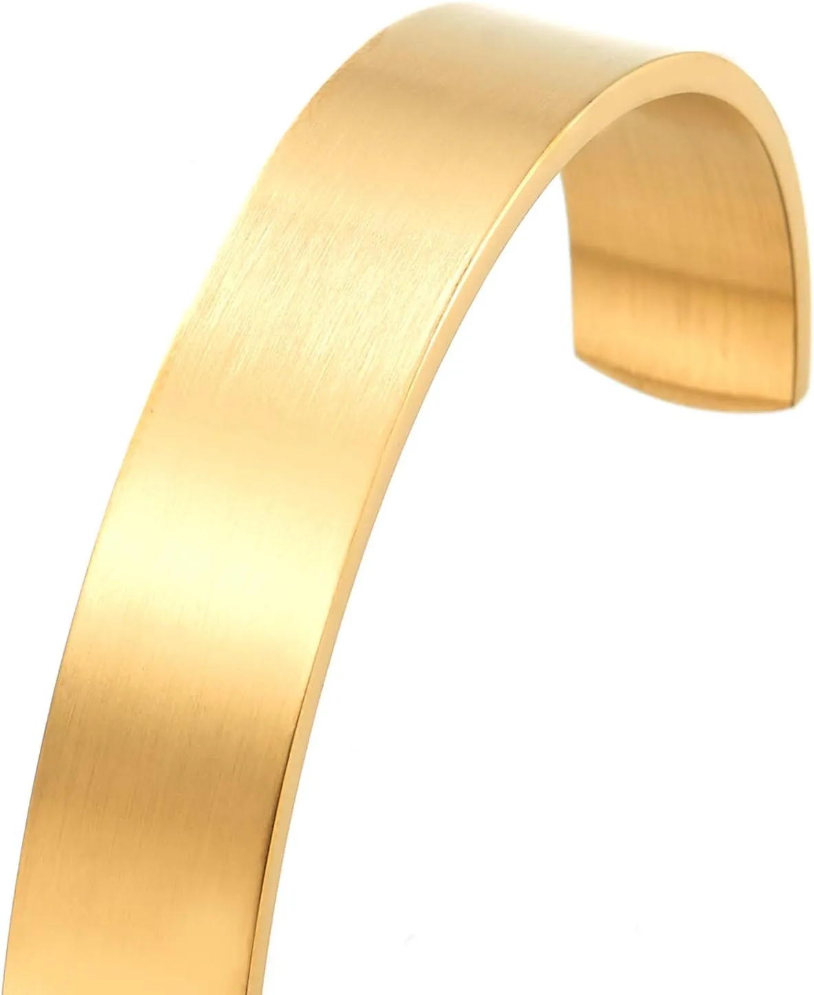 COOLSTEELANDBEYOND Stainless Steel Adjustable Cuff Bangle Bracelet for Men Women Minimalist