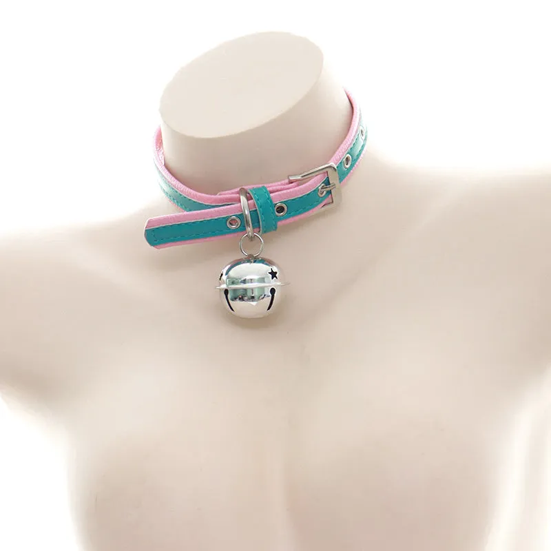 Cosplay Bell Leather Adjustable Choker Chain
