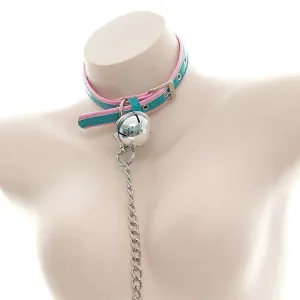 Cosplay Bell Leather Adjustable Choker Chain