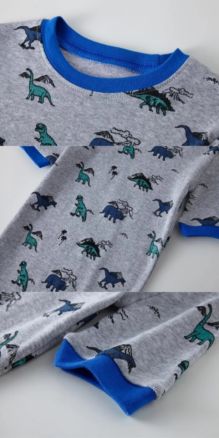 Cotton Pajamas Boys Summer Shorts Sets Toddler Boys Pjs Kids Sleepwear 18Months-12Years