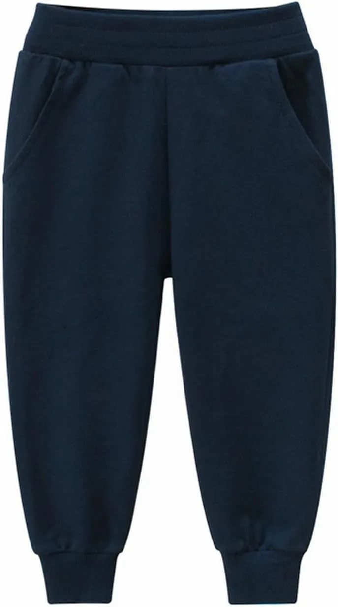 Cotton Solid Color Sweatpants for Boys Girls Elastic Waist Pull On Casual Jogger Pants Kid Toddler Comfy Pants Girls