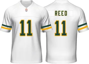 Custom Mens/Youth Football Stitched T-Shirt for Sports Fan Green/White No Brand/Logos
