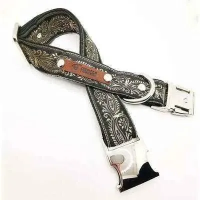 Designer Dog Collar with Free Personalisation & Adjustable Size