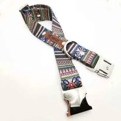Designer Dog Collar with Free Personalisation & Adjustable Size