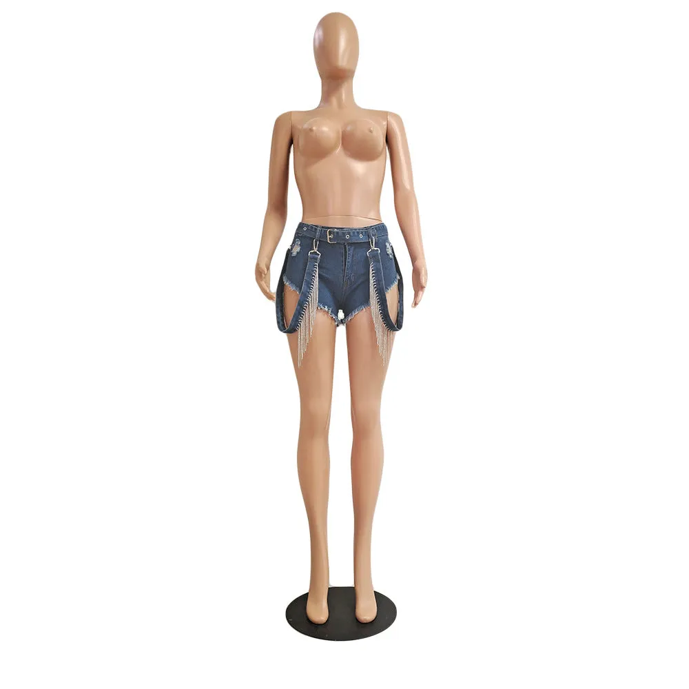 Diamonds Tassel Shorts Jean