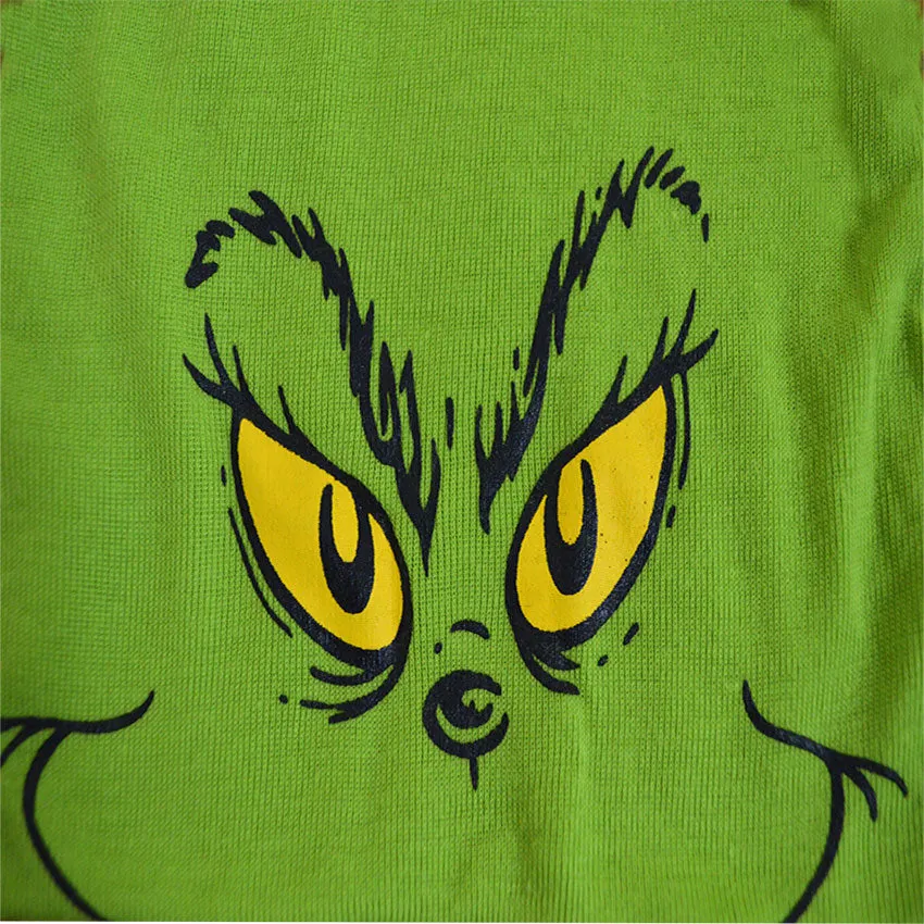 Dr. Seuss Kids Grinch Hooded One Piece Pajama