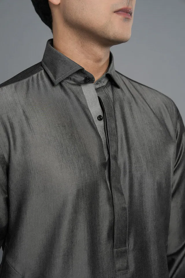 Electric Grey Shalwar Kameez  SQ4