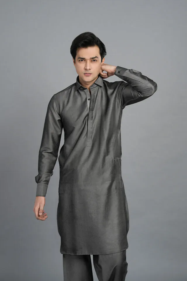Electric Grey Shalwar Kameez  SQ4