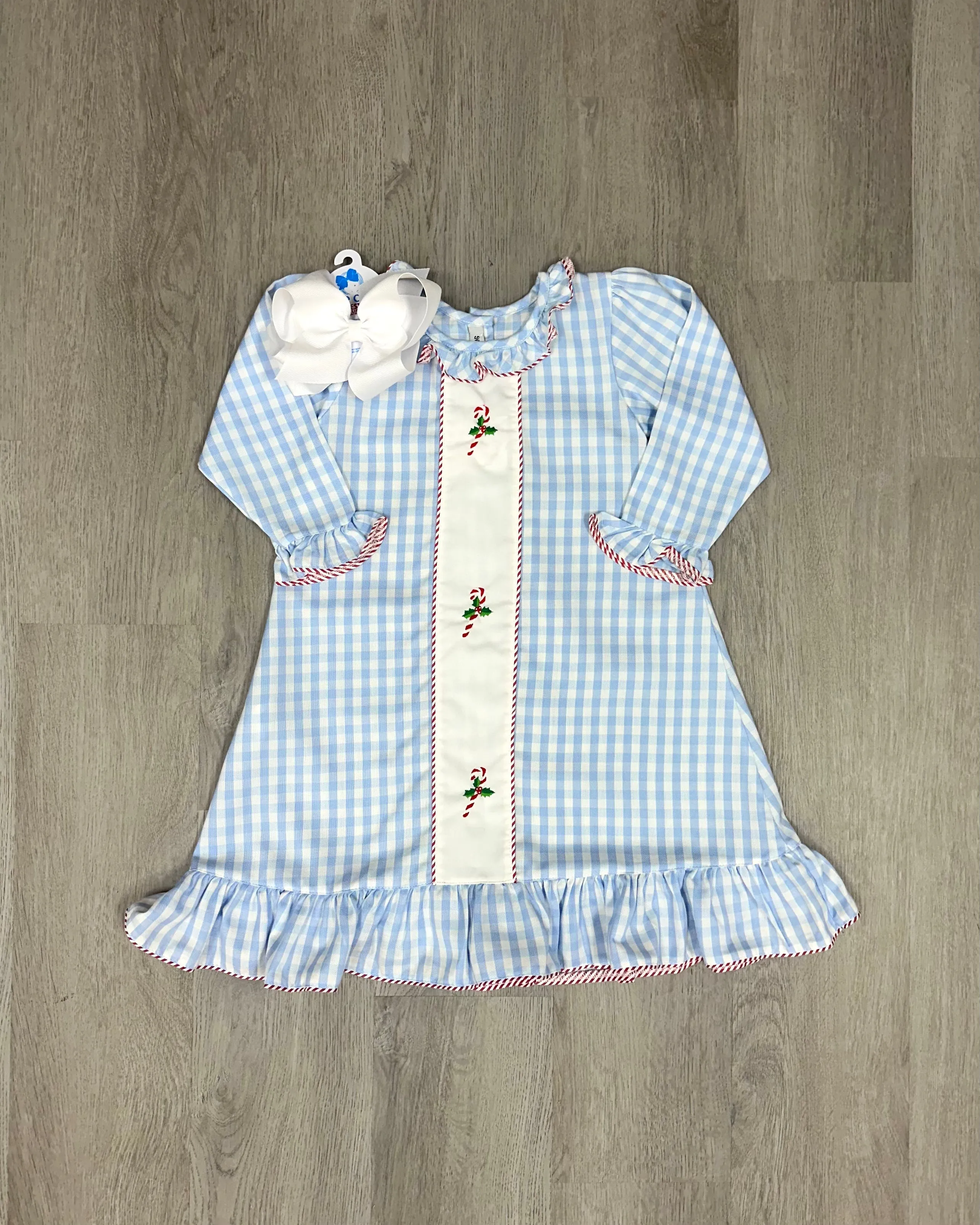 Embroidered Candy Cane Gown