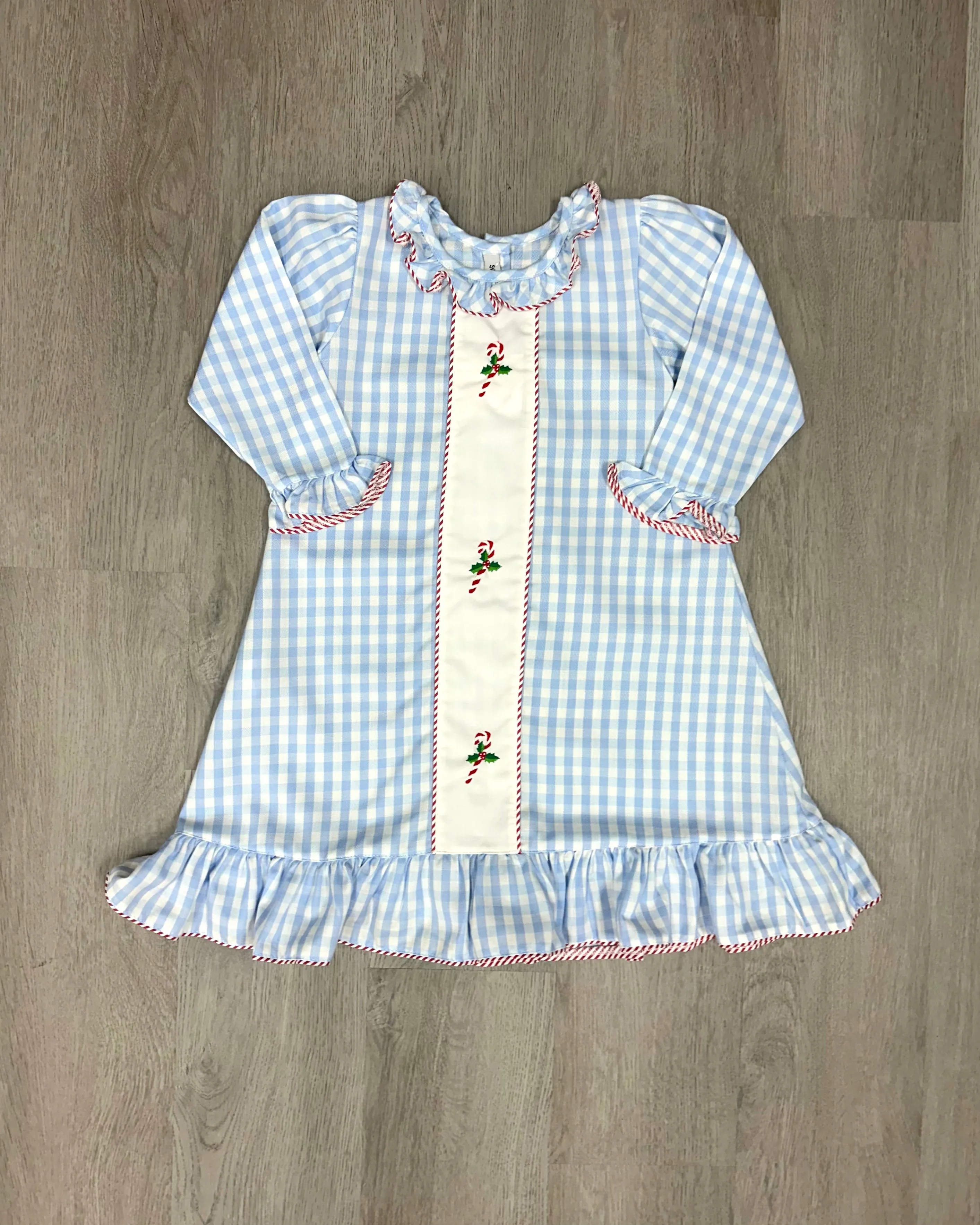 Embroidered Candy Cane Gown