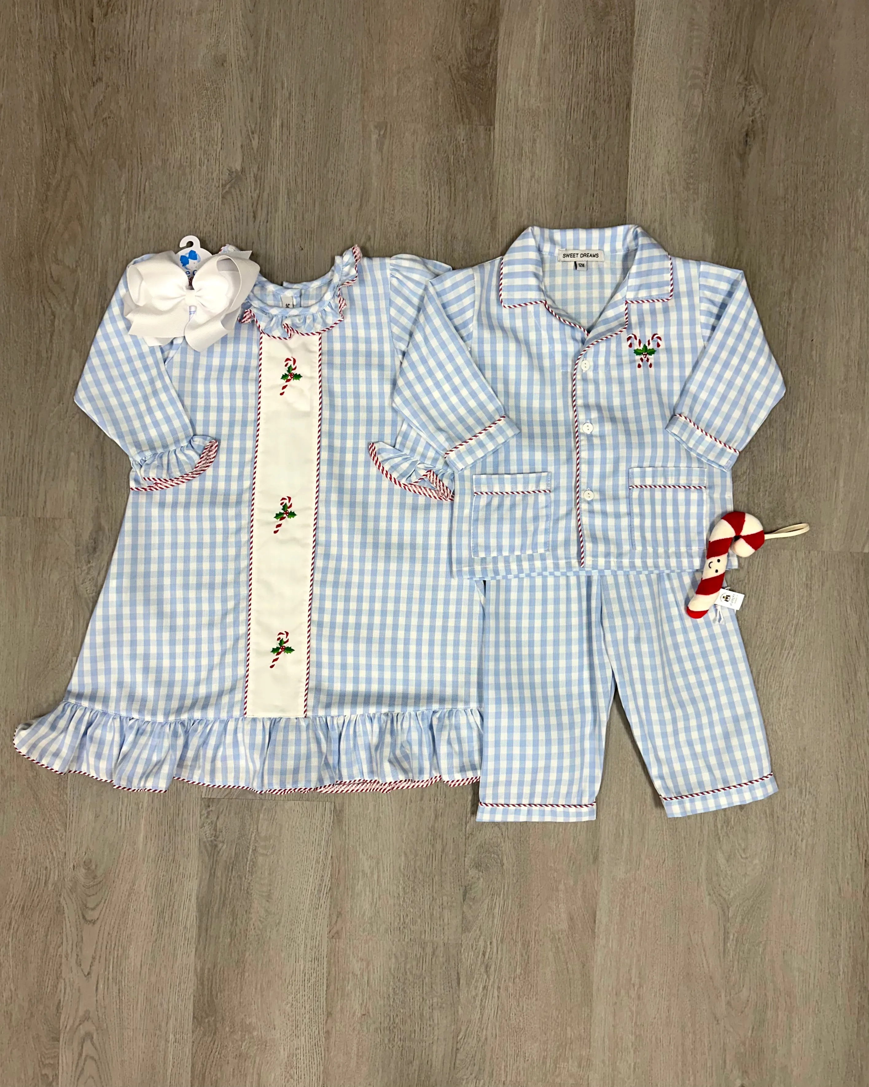 Embroidered Candy Cane Gown