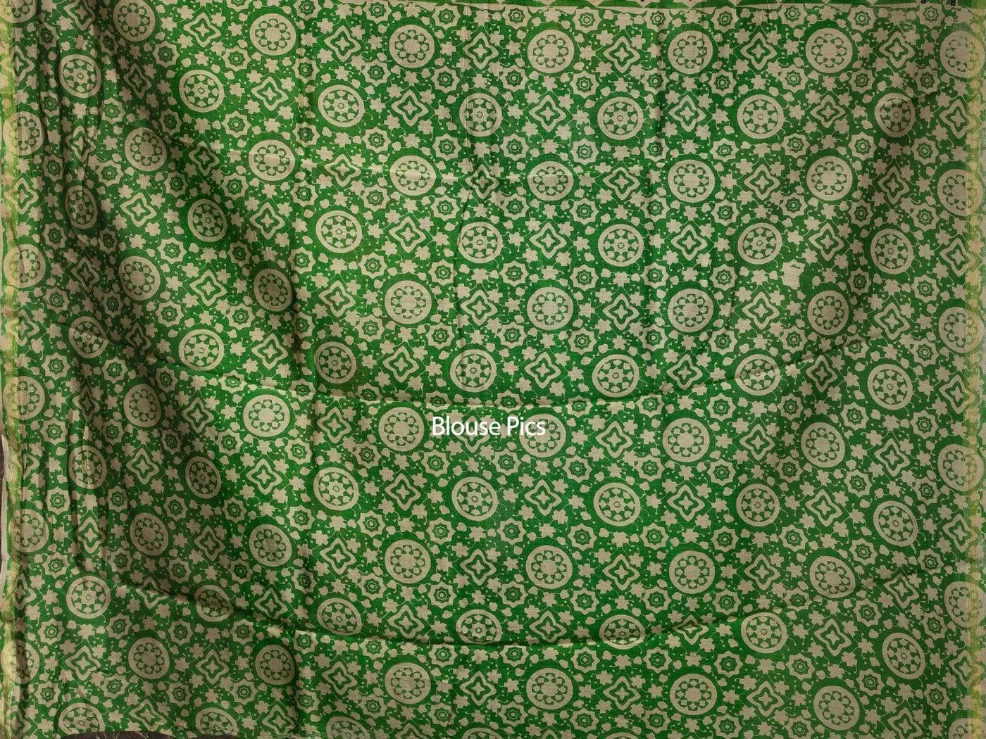 Exceptional Ajrakh Printed Chanderi Silk Saree