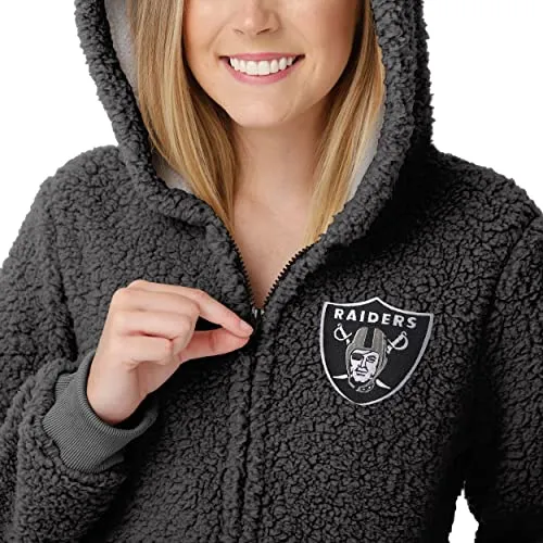 FOCO Las Vegas Raiders NFL Womens Sherpa One Piece Pajamas - S Team Color