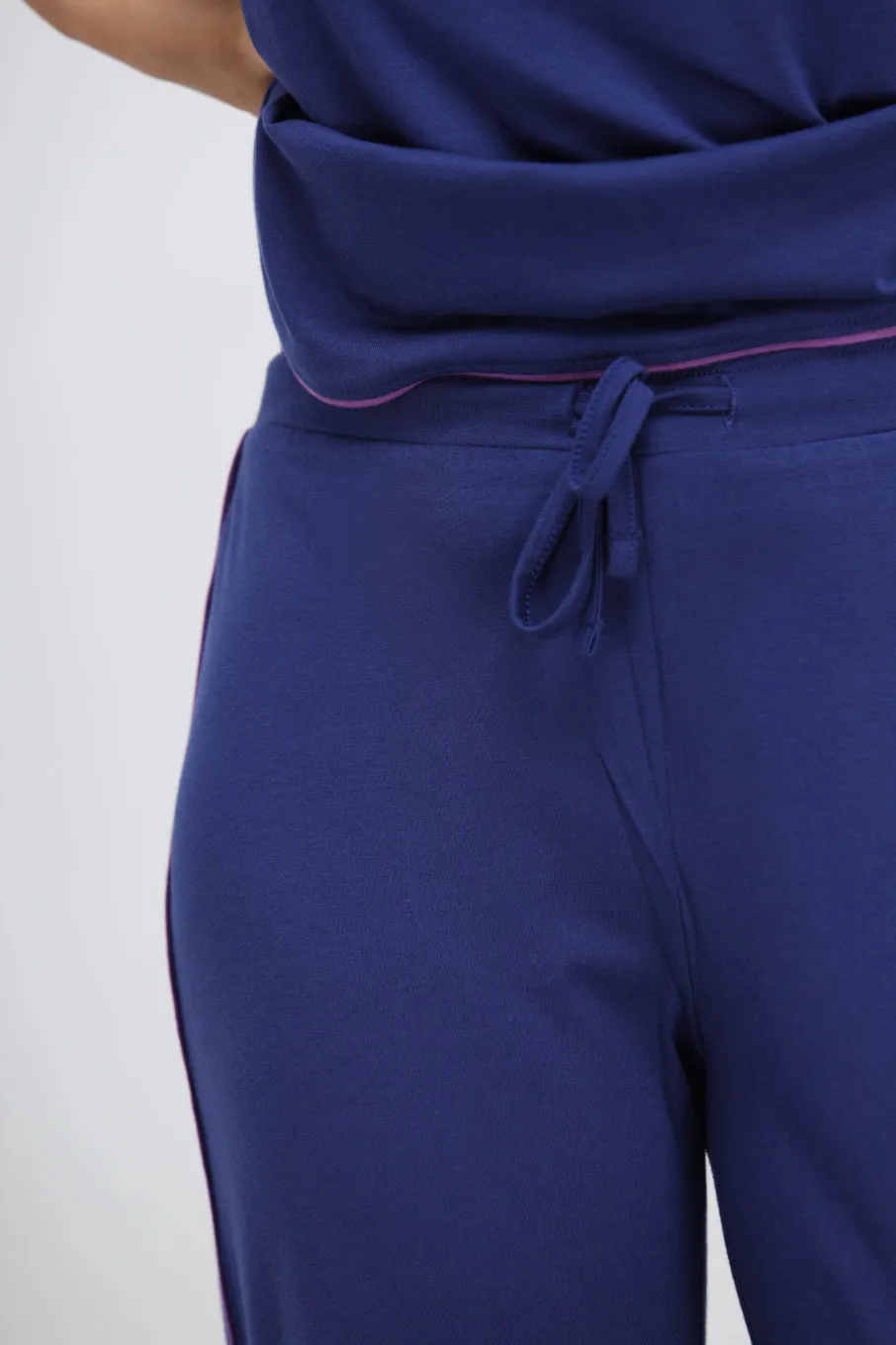 Functional Blue Supima® Piping Lounge Pant