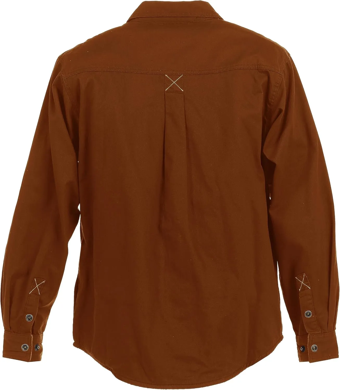 Gioberti Men's 100% Cotton Brushed and Soft Twill Shirt Jacket with Flannel Lining