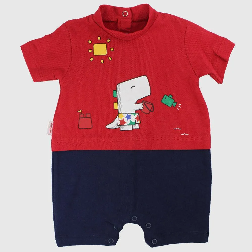 Graphic Dino Short-Sleeved Romper