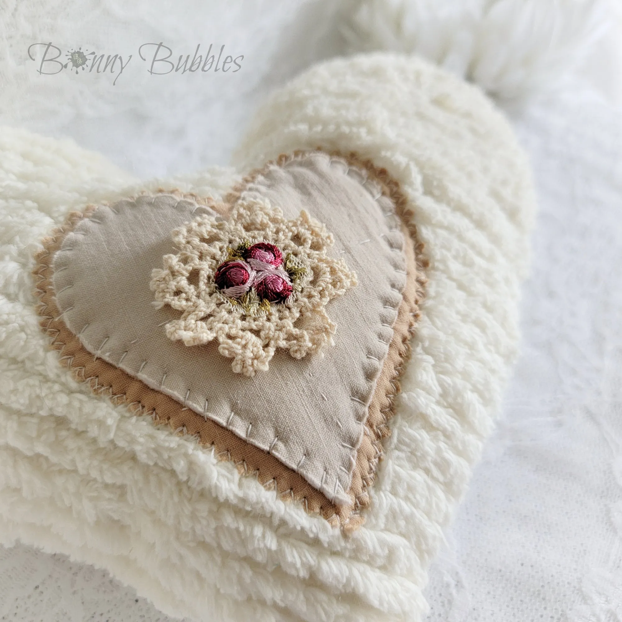 HEART, Chenille Small Pillow
