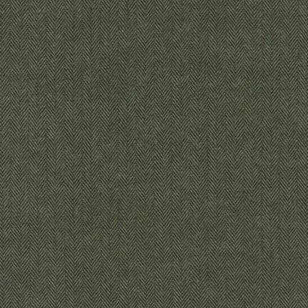 Herringbone in Olive, Shetland Flannel from Robert Kaufman