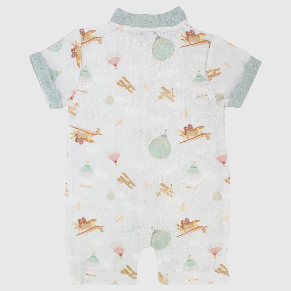 Hot Air Balloon Short-Sleeved Romper