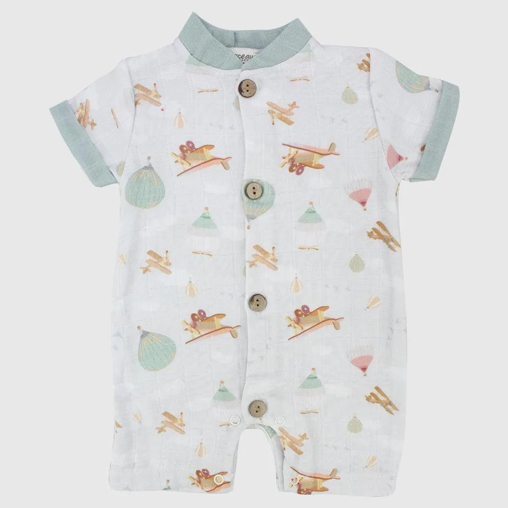 Hot Air Balloon Short-Sleeved Romper