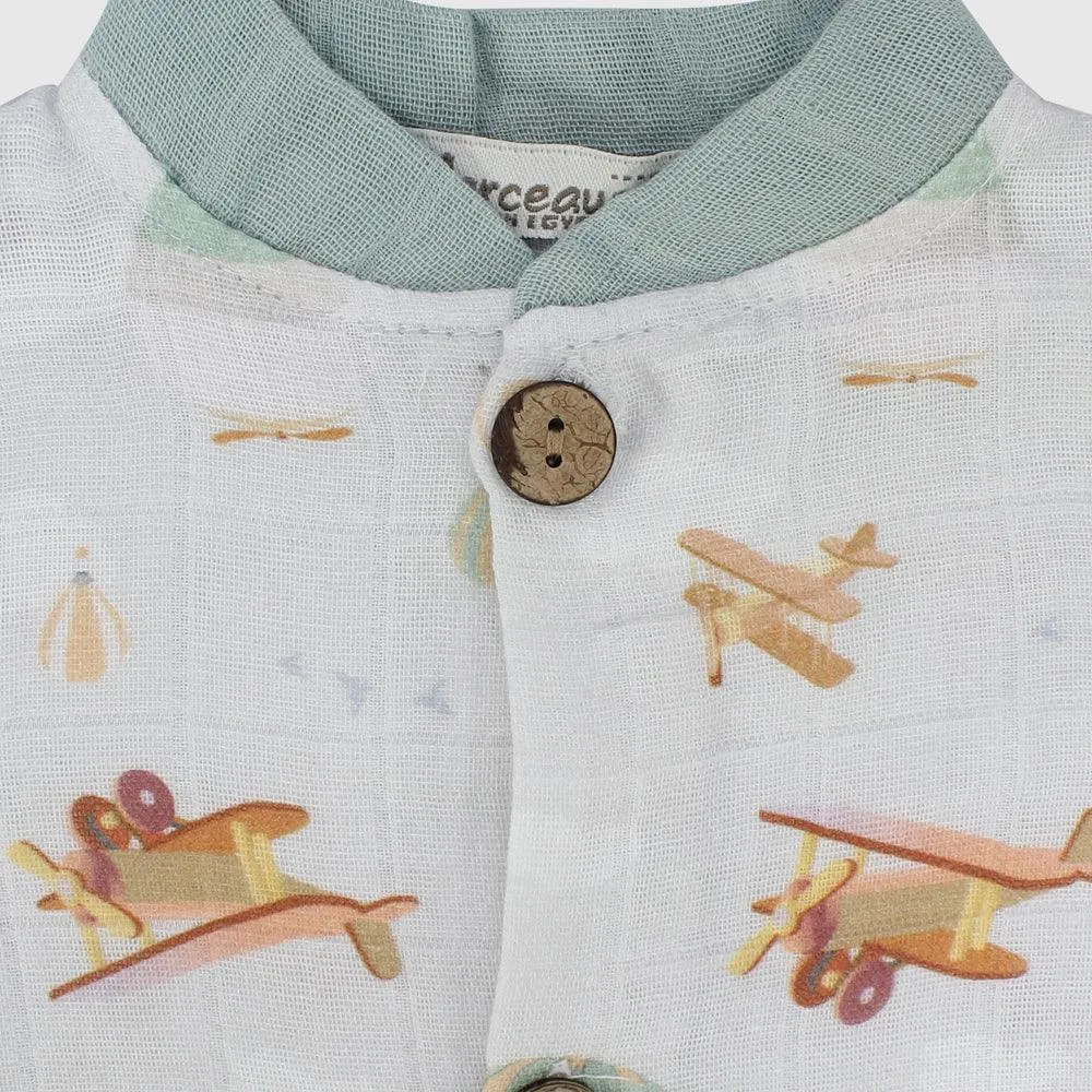 Hot Air Balloon Short-Sleeved Romper