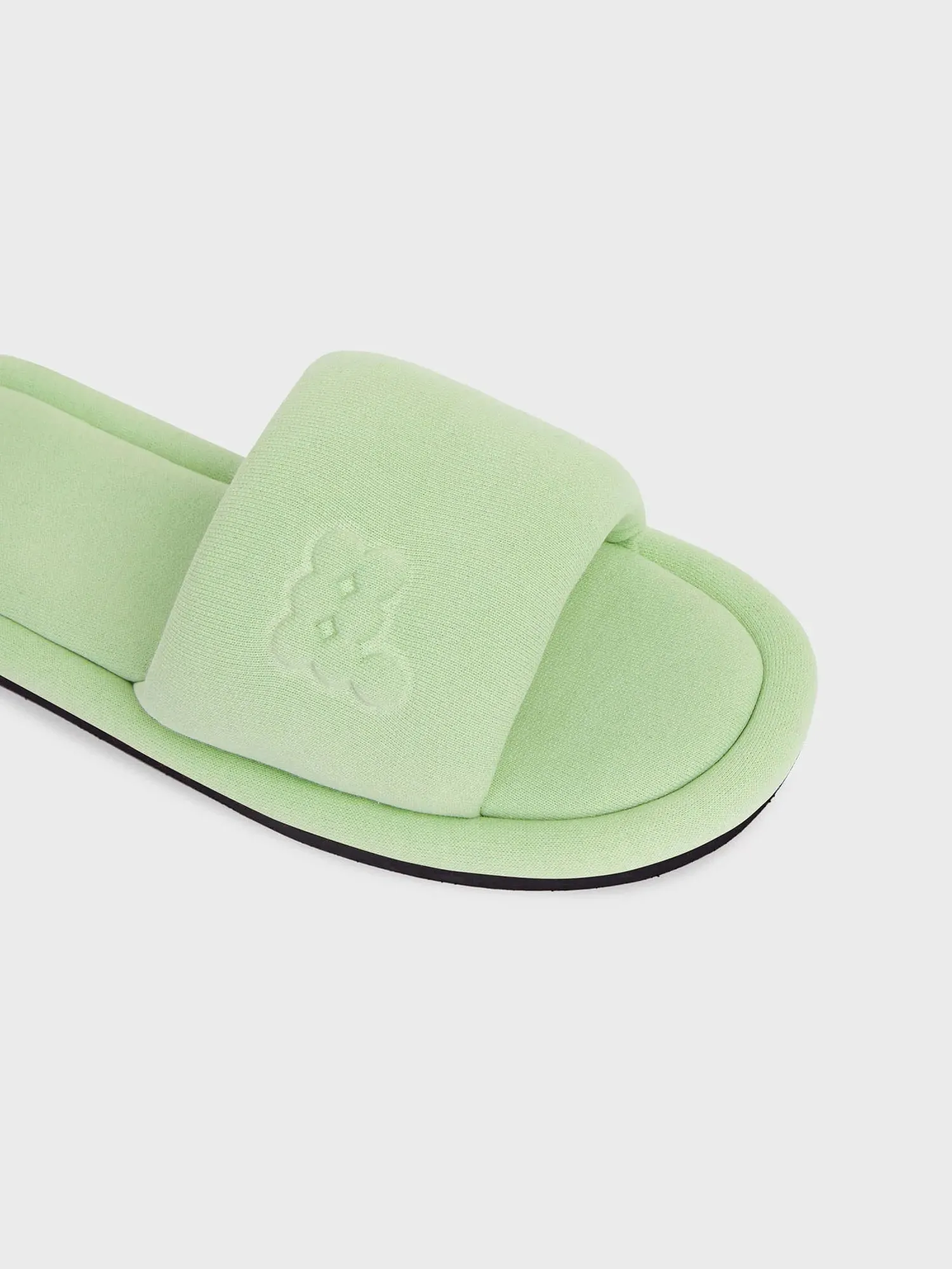 Jersey Slippers—pistachio