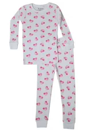 🎁Kids Pajamas - Water Color Hearts