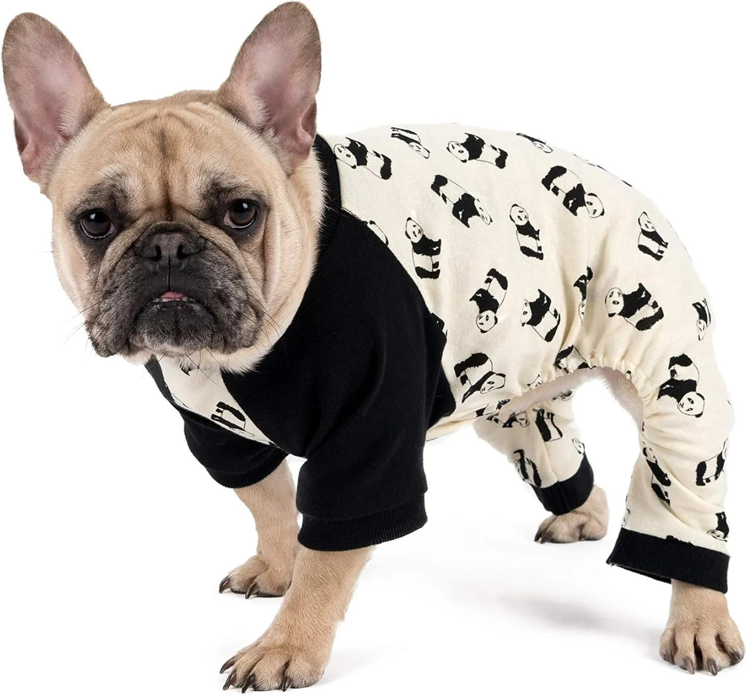 Leveret Dog Pajamas Matching Christmas Pjs for Dogs 100% Cotton (XXX-Large, Panda)