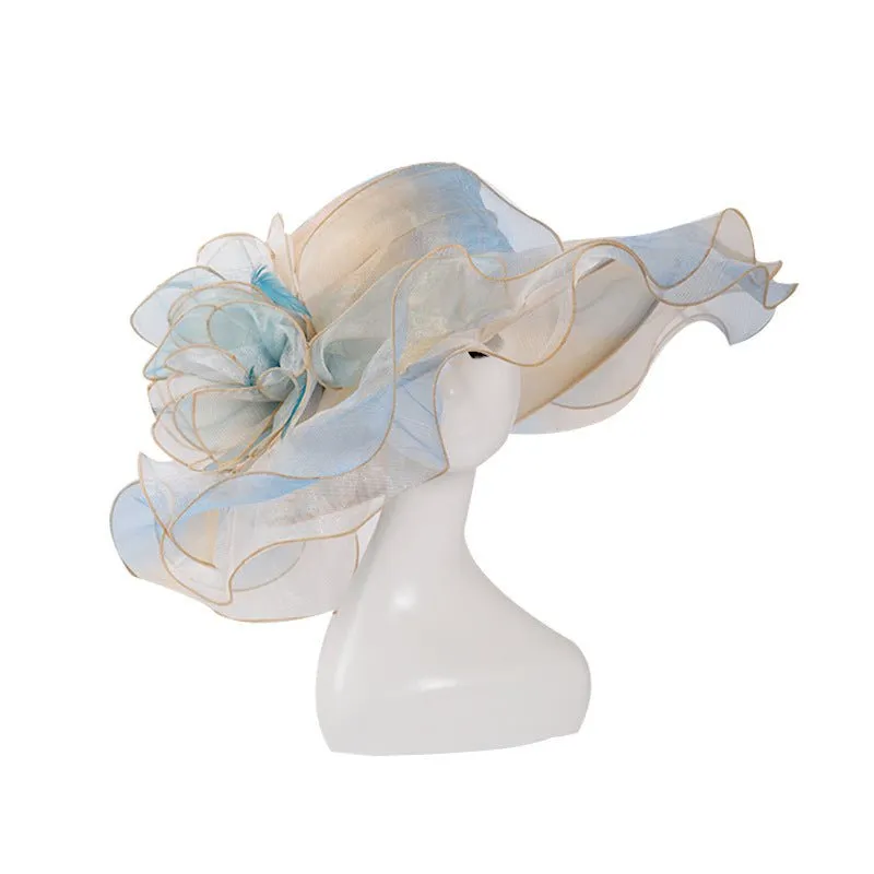 Luxy Moon Huge Flowers Elegant Derby Fascinator Hat