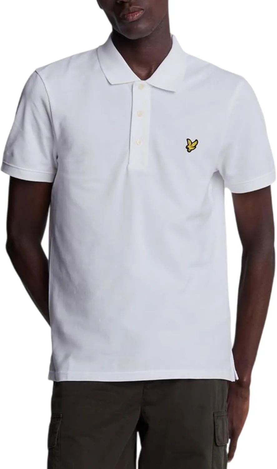 Lyle & Scott Men's Organic Cotton Plain Polo Shirt, White, L