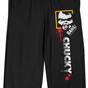 Male Chucky Bang! Licensed Character Black Pajama Pants