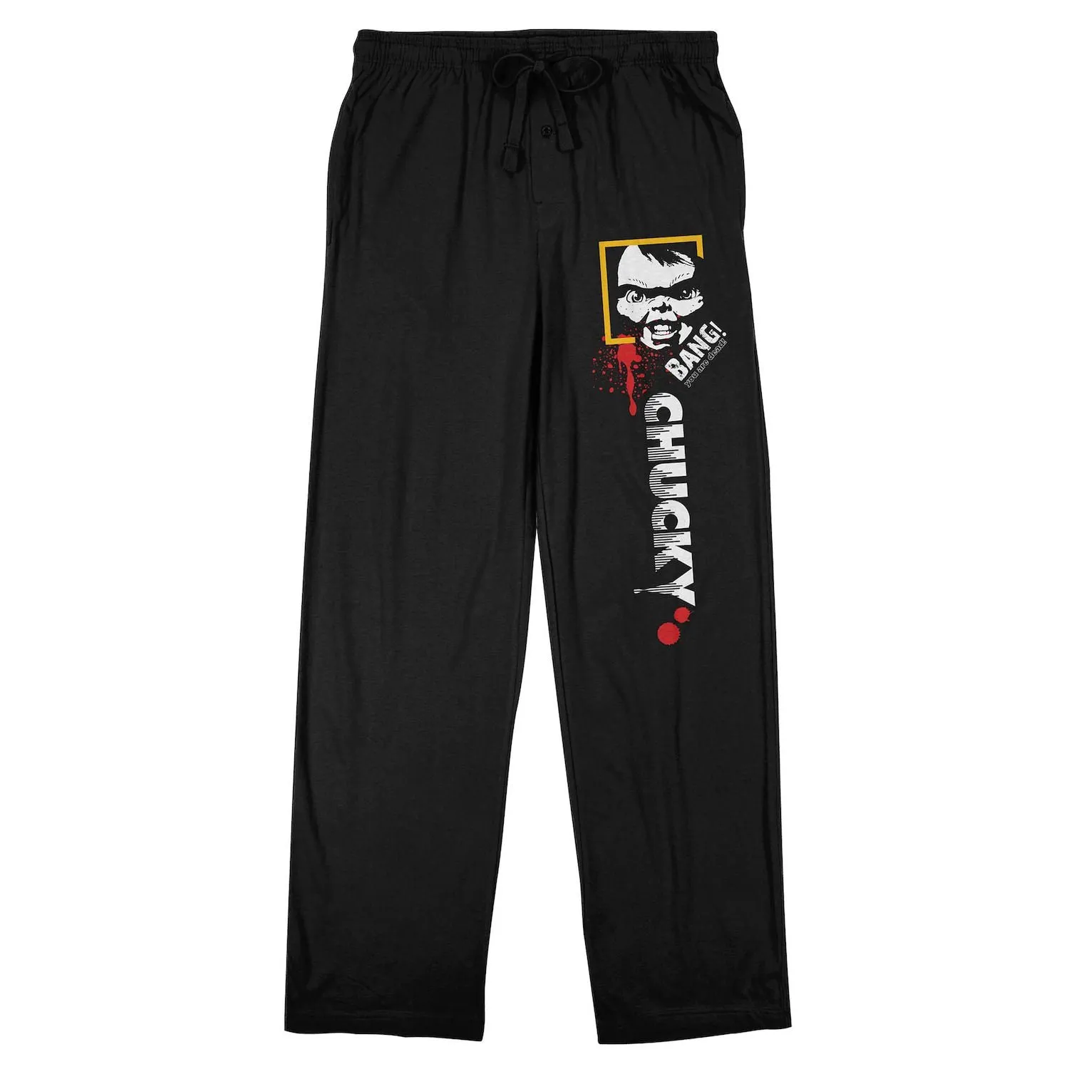 Male Chucky Bang! Licensed Character Black Pajama Pants