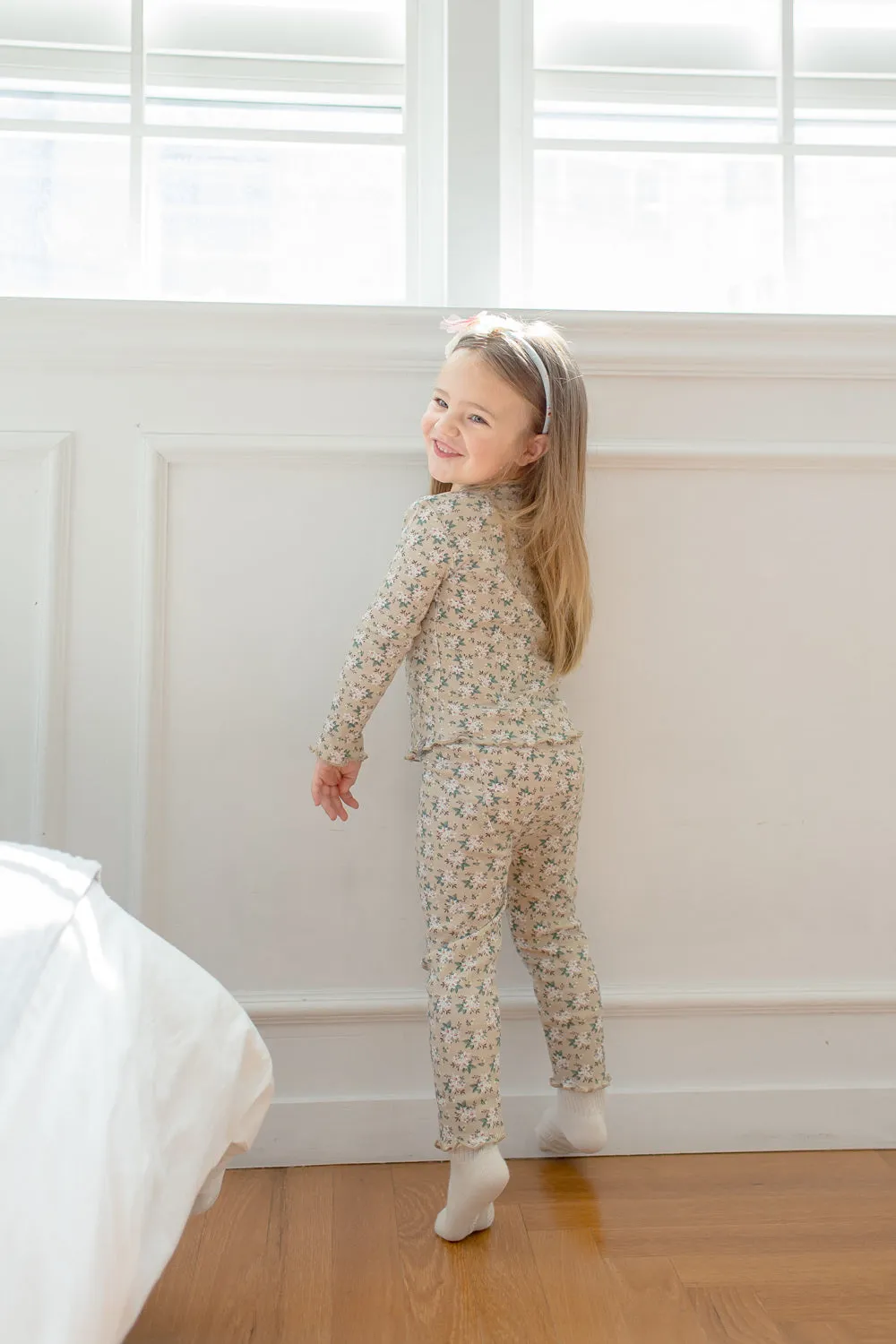 Maybee Beige Long Sleeve Pajama