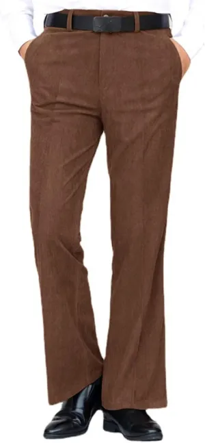 Men`s Classic Corduroy Vintage Bootcut Pants Trousers Dress Pants