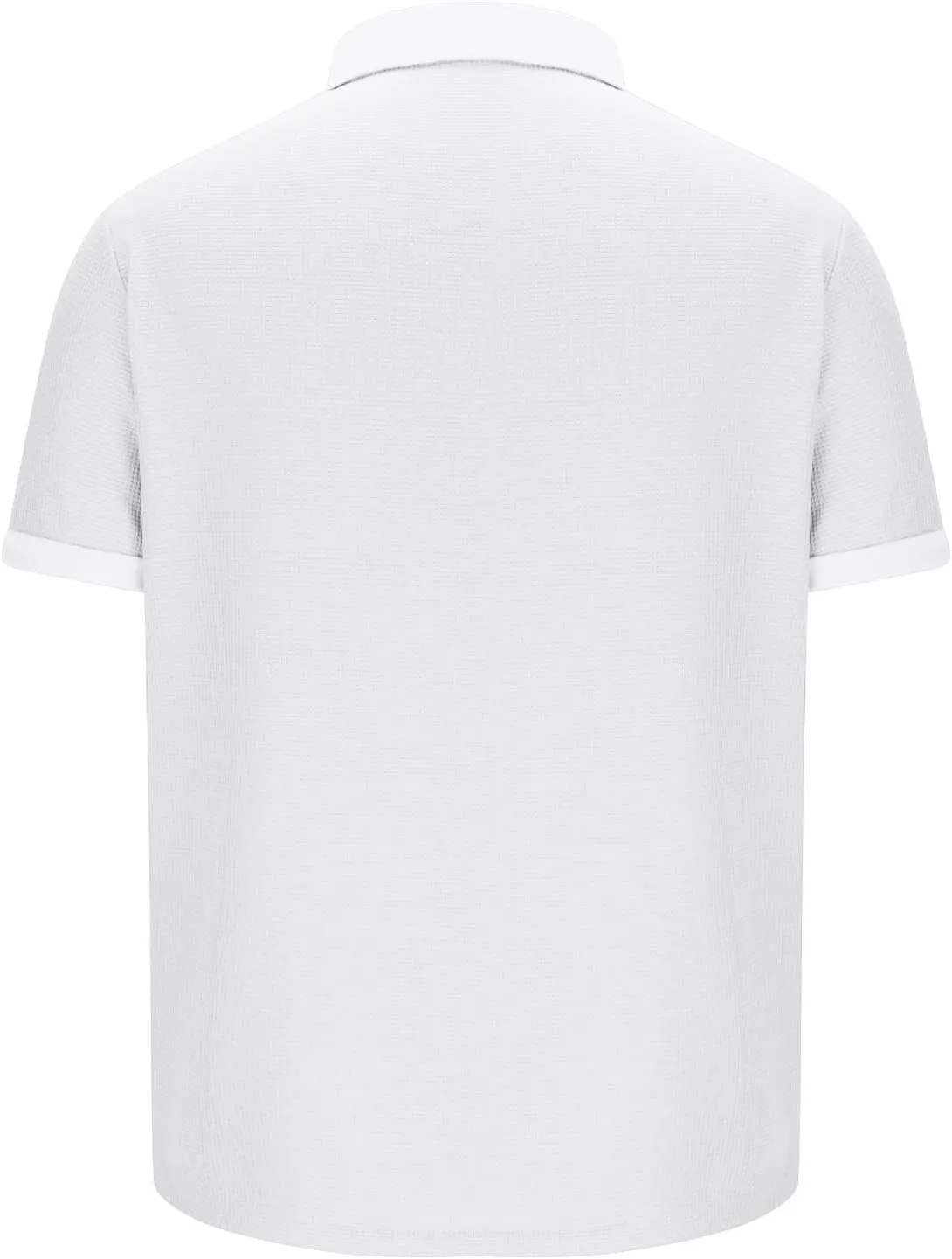 Men's Waffle Knit Polo Shirts Summer Short Sleeve Texture Lightweight Golf Shirts Sweater Muscle T-Shirt Tops