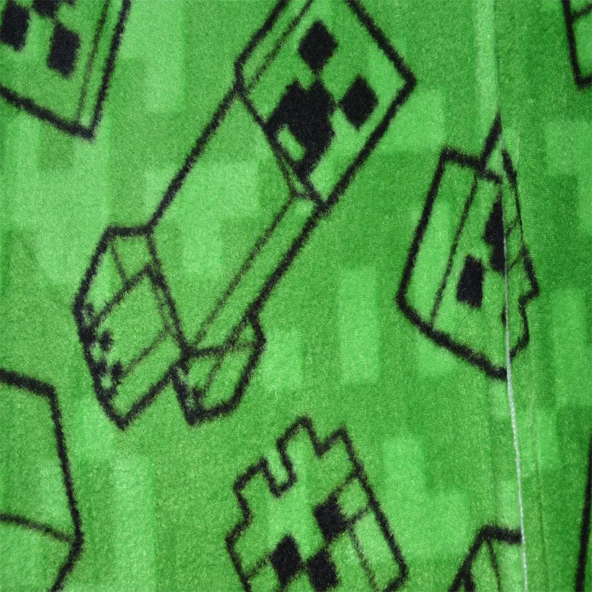 Minecraft Creeper Blanket Sleeper Pajama with Hood